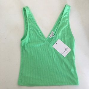 NWT Love Fire Green Crop Top